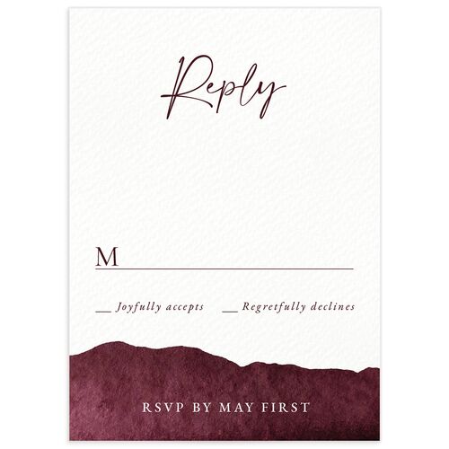 Layered Watercolor Wedding Response Cards - 