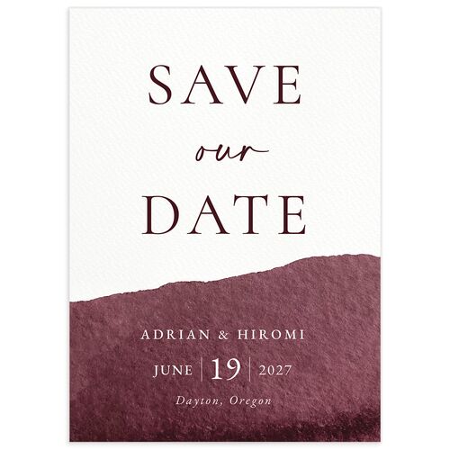Layered Watercolor Save The Date Cards - 