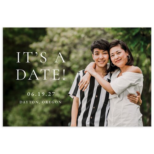 Layered Watercolor Save The Date Postcards Charcoal