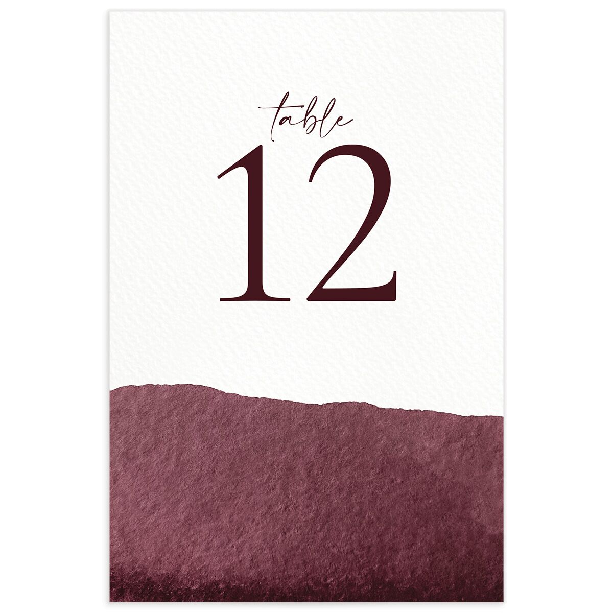 Layered Watercolor Table Numbers