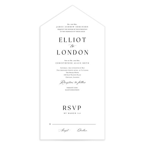 Timeless Typography All-in-One Wedding Invitations - 