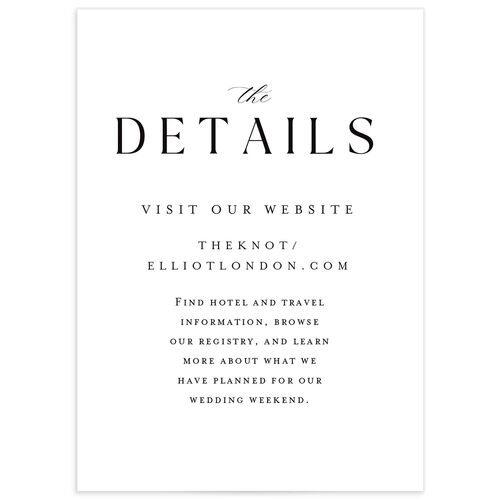 Timeless Typography Wedding Enclosure Cards - 
