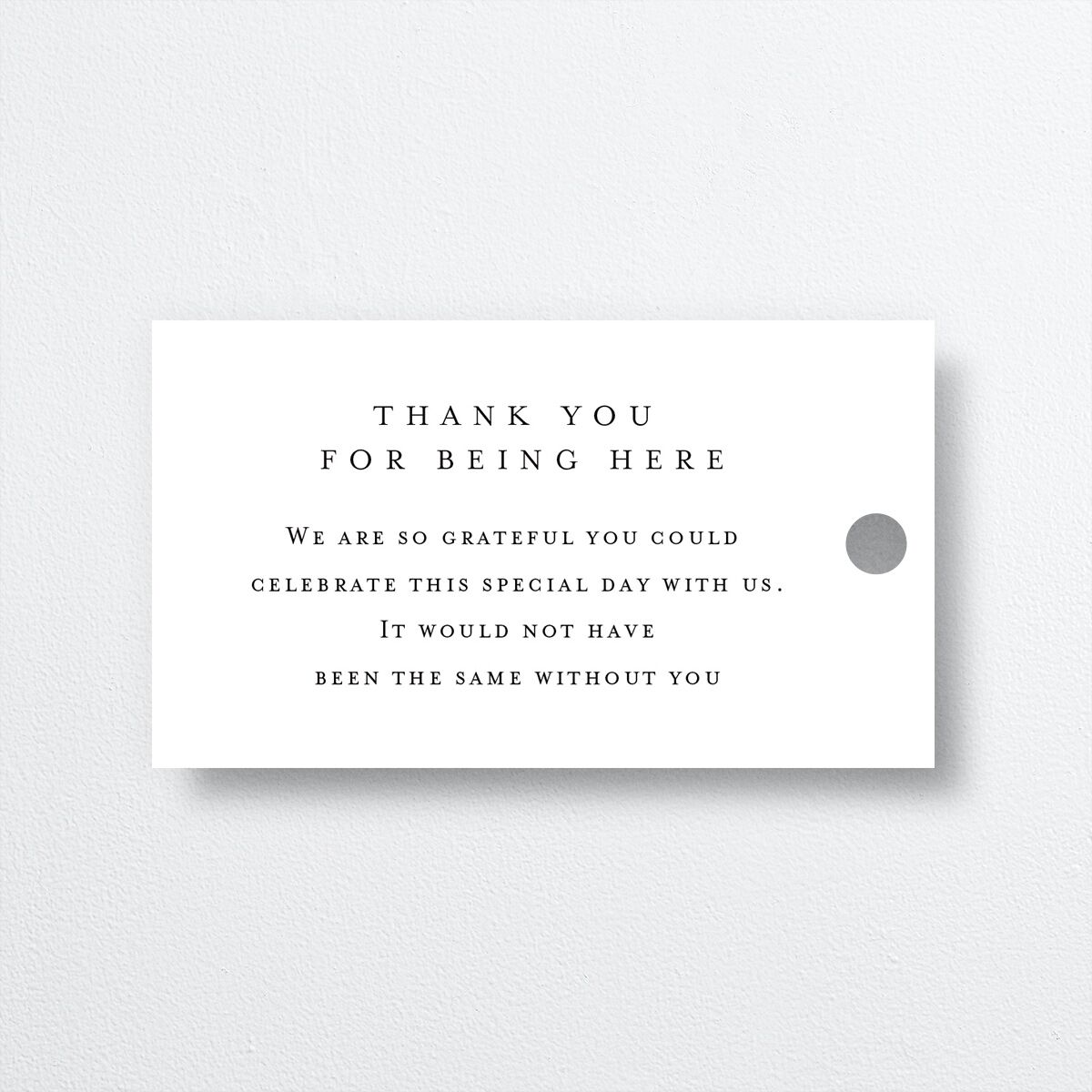 Timeless Typography Favor Gift Tags back in white