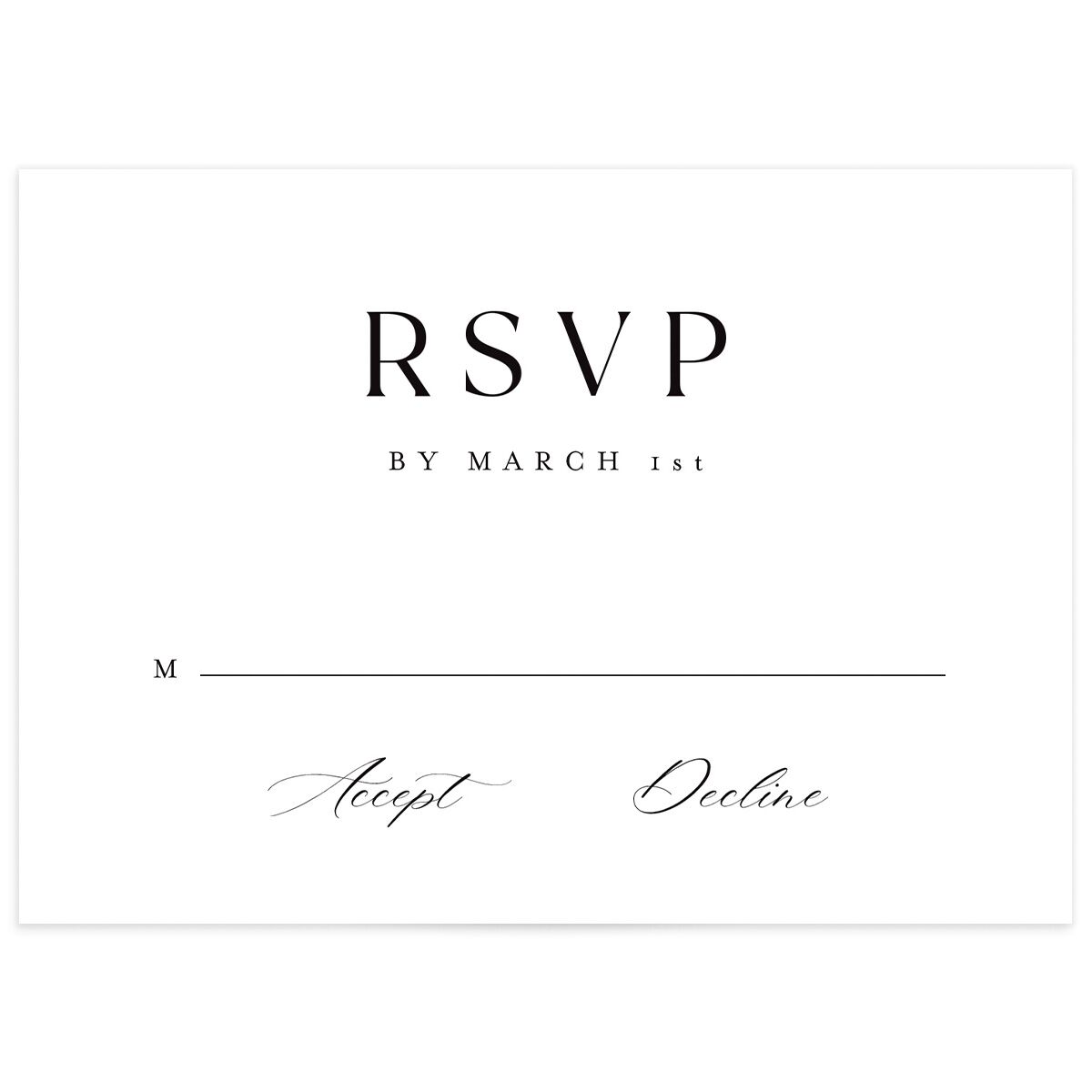 Timeless Typography Wedding Response Cards