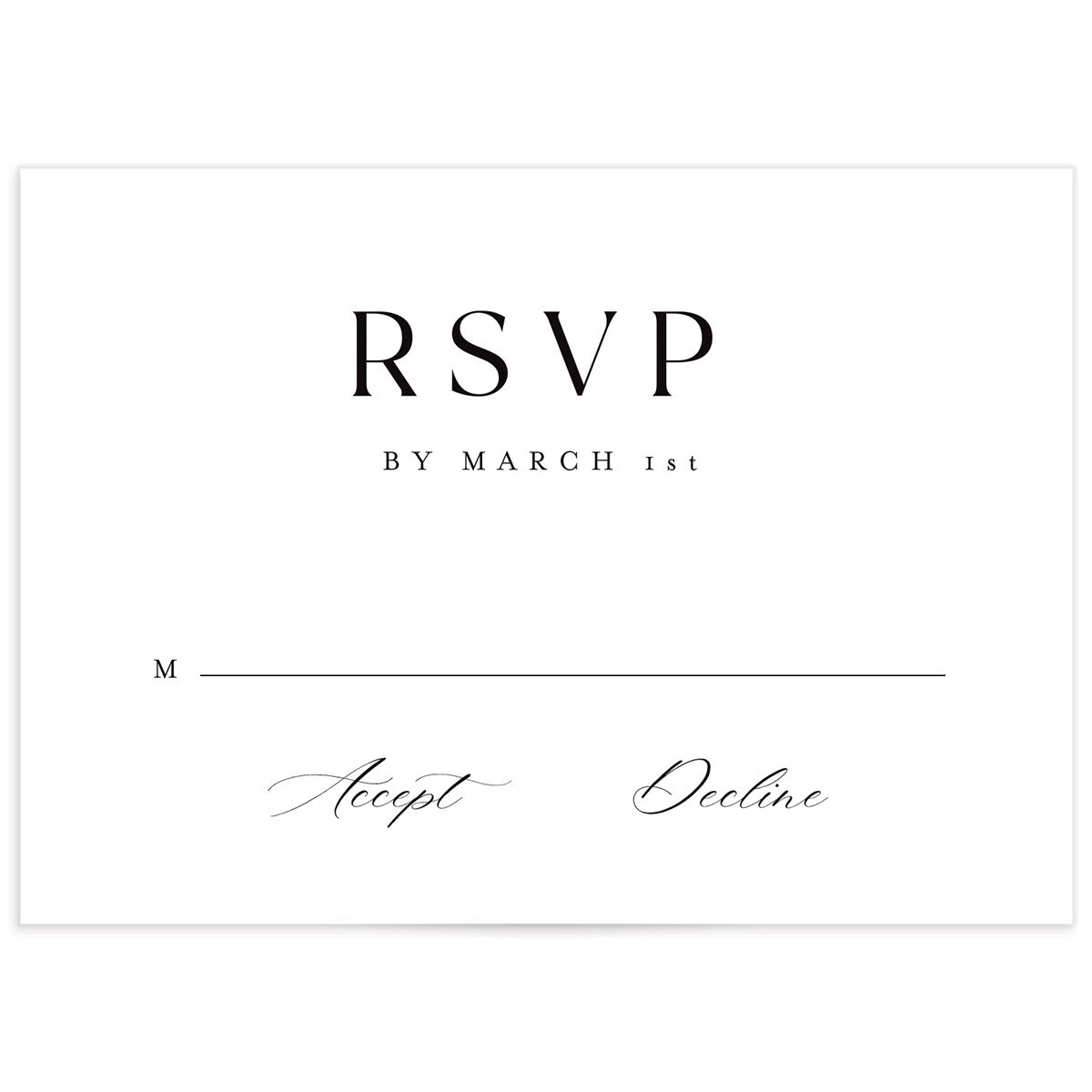Timeless Typography Wedding Response Cards