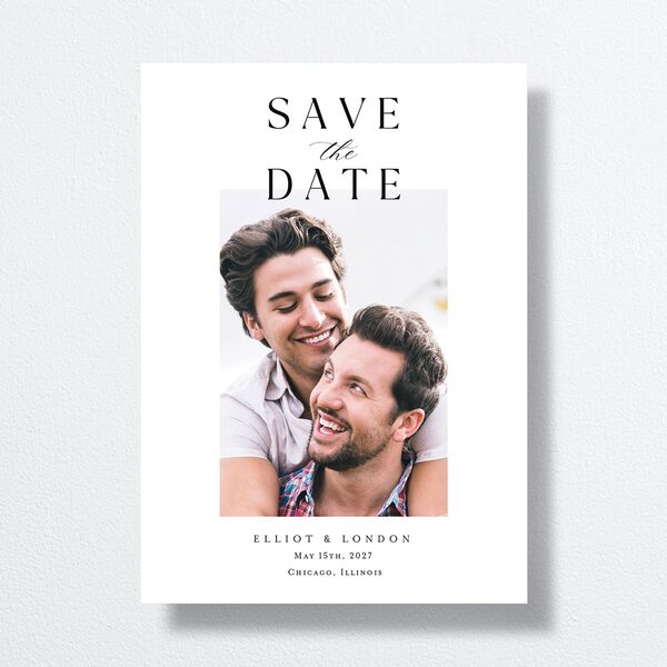 Timeless Typography Save The Date Cards front
