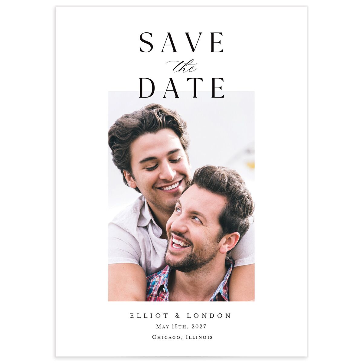 Timeless Typography Save The Date Cards