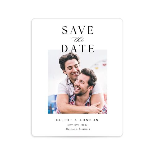 Timeless Typography Save The Date Magnets