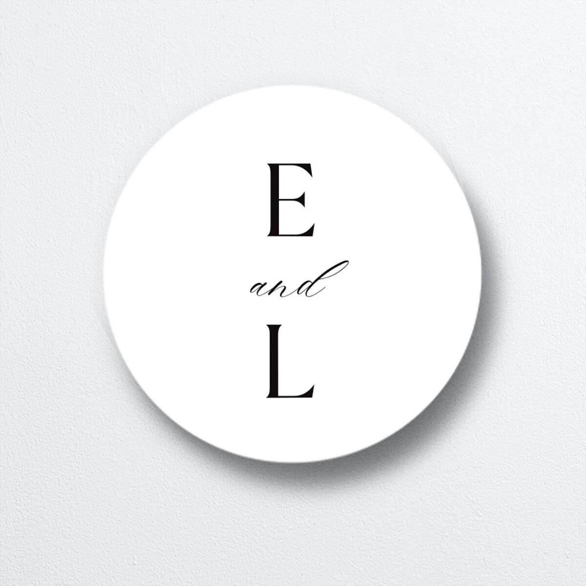 Timeless Typography Wedding Stickers front