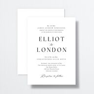 Timeless Typography Wedding Invitations Pure White Signature No Standard