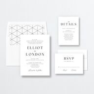 Timeless Typography Wedding Invitations Pure White Signature No Standard