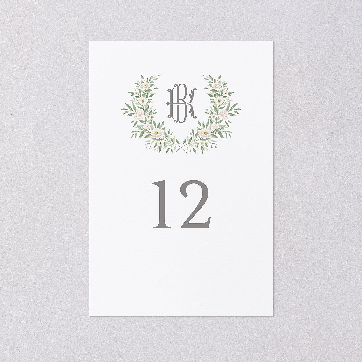 Luxury Floral Monogram Table Numbers Cotton Signature