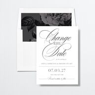 Classically Elegant Change the Date Cards Pure White Signature