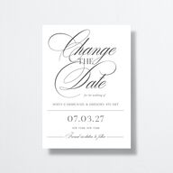 Classically Elegant Change the Date Cards Pure White Signature