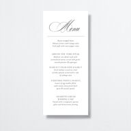 Classically Elegant Menus Pure White Signature