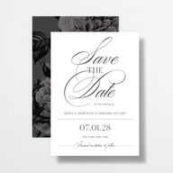 Classically Elegant Save The Date Cards Pure White Signature smooth No Standard