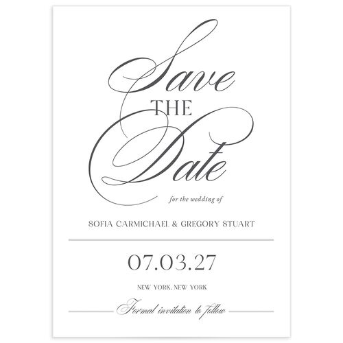 Classically Elegant Save The Date Cards - White