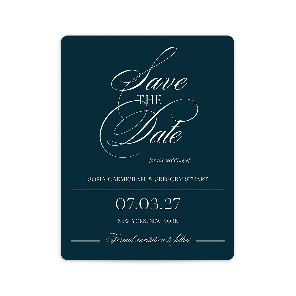 Classically Elegant Save The Date Magnets