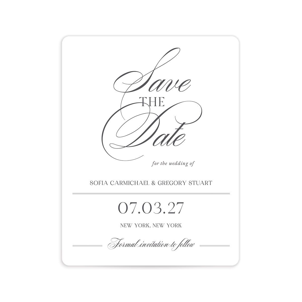 Classically Elegant Save The Date Magnets