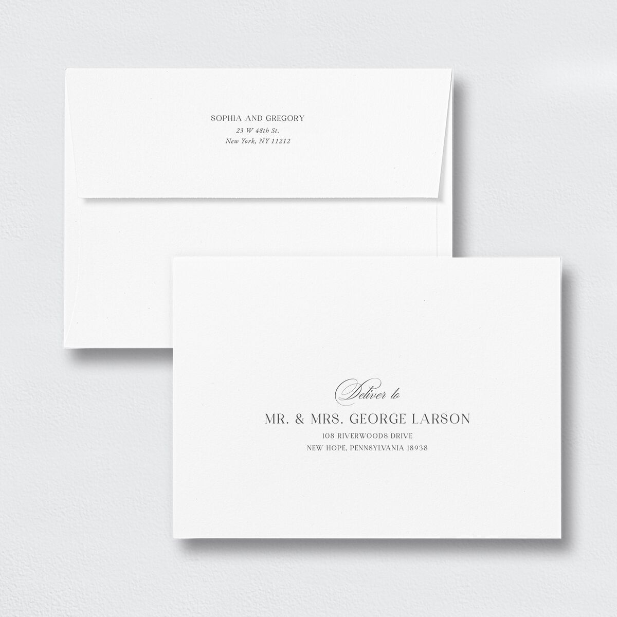 Classically Elegant Wedding Invitation Envelopes White Standard Pure White Both Recipient and Return Addresses