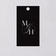 Classic Monogram Favor Gift Tags Pure White Signature