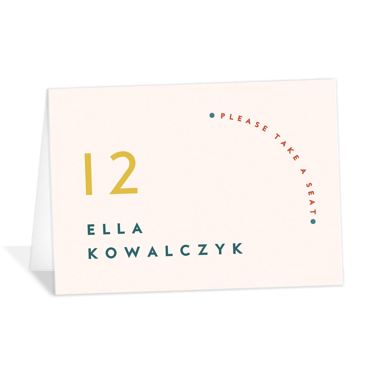 Contemporary Typography Place Cards