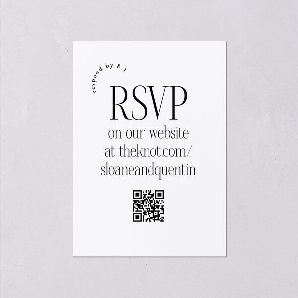 Accent Arches Wedding Response Cards Licorice Signature Standard
