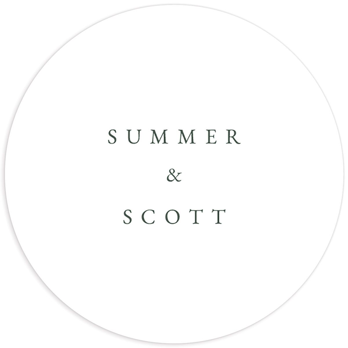 Delicate Greenery Wedding Stickers Pure White