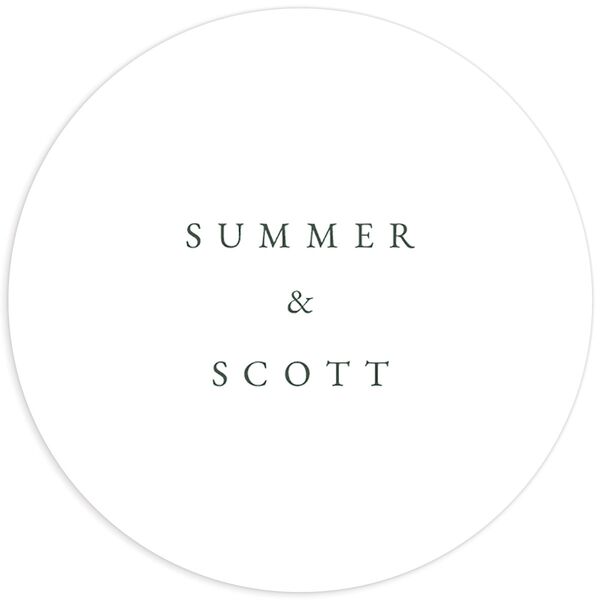 Delicate Greenery Wedding Stickers Pure White