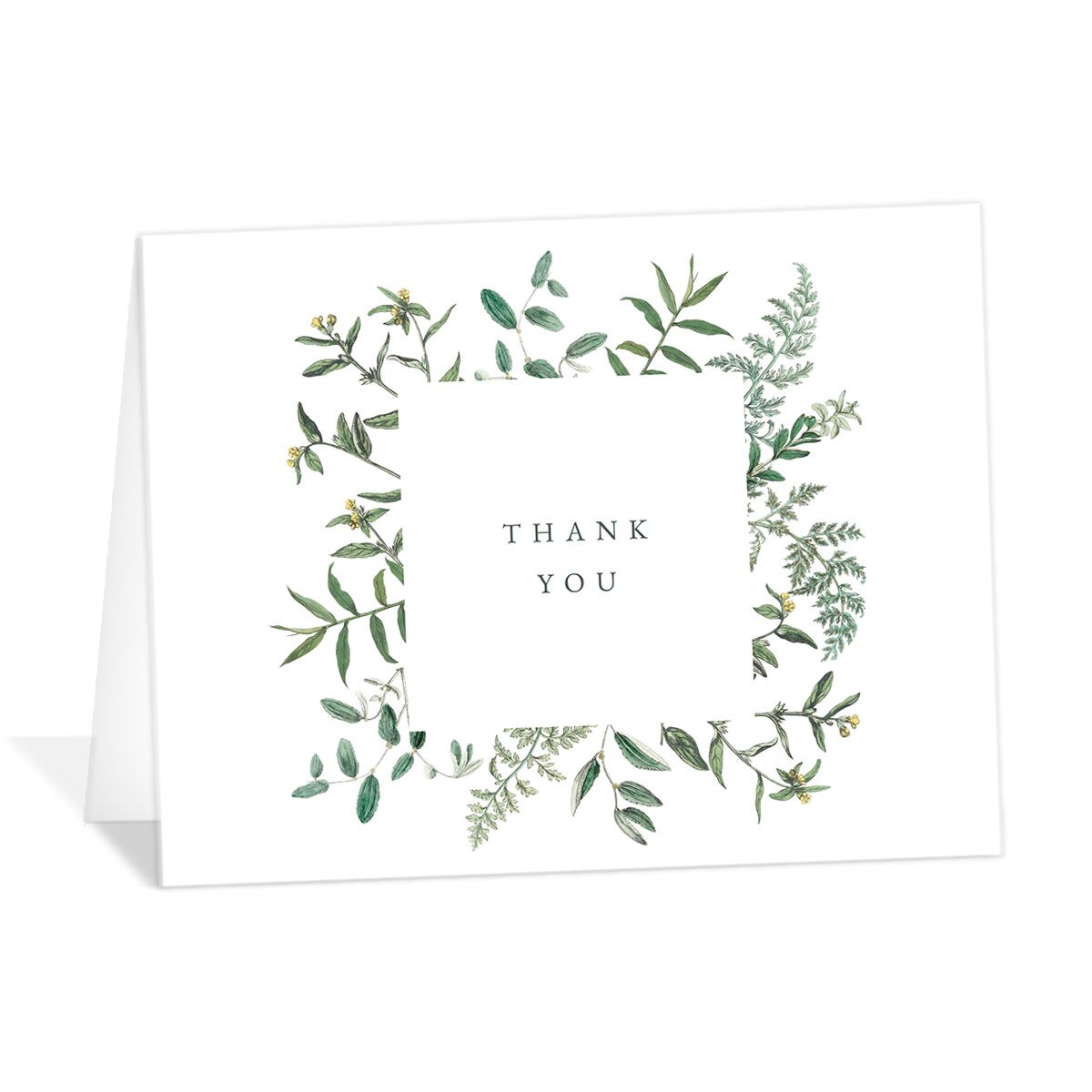 Delicate Greenery Thank You Cards