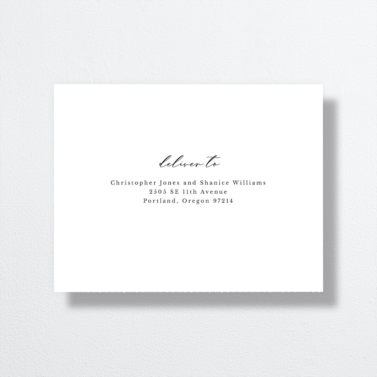 Eucalyptus Frame All-in-One Wedding Invitations address-recipient