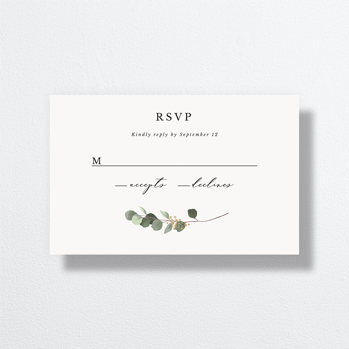Eucalyptus Frame All-in-One Wedding Invitations rsvp