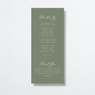 Eucalyptus Frame Wedding Programs Pure White Signature