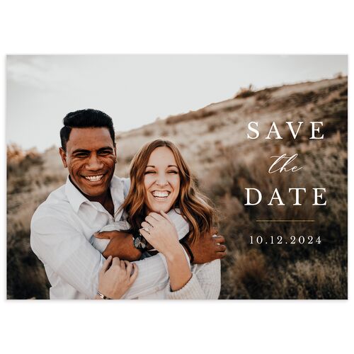 Eucalyptus Frame Save The Date Cards - White