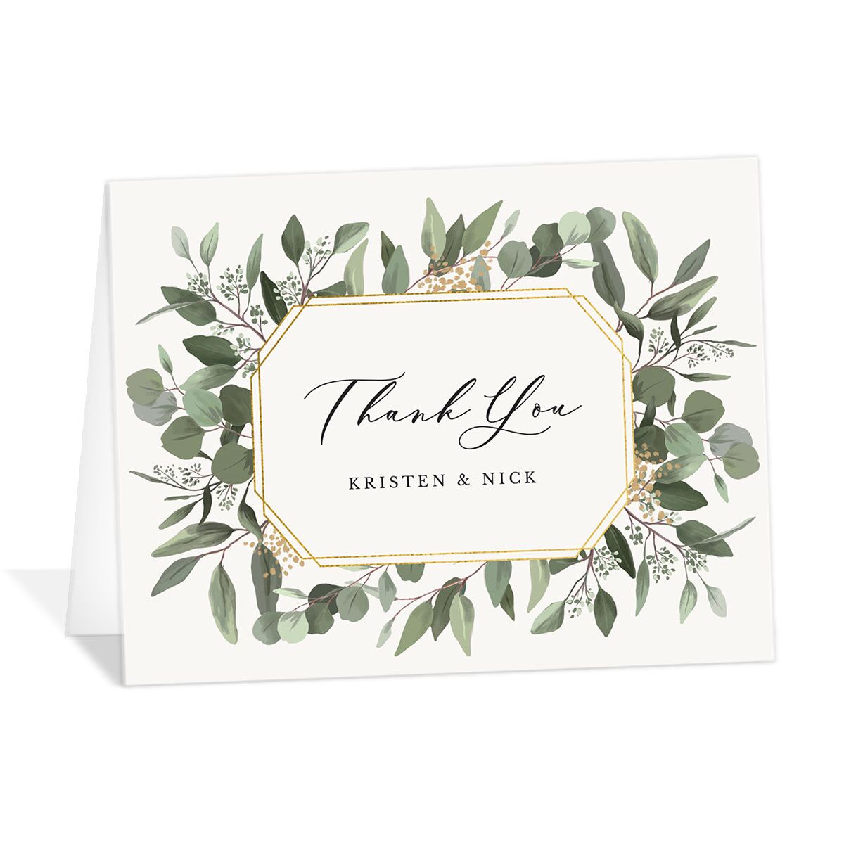 Painted Eucalyptus Thank You Cards