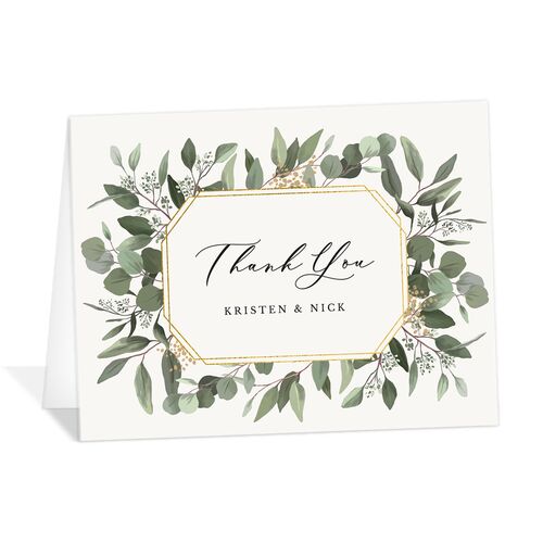 Painted Eucalyptus Thank You Cards - 