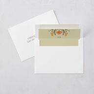Vintage Nouveau Floral Save The Date Cards Pear Signature smooth Blank No Standard