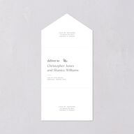 Simple Modern Wildflowers All-in-One Wedding Invitations Deep Olive Signature Light Both Recipient and Return Addresses No