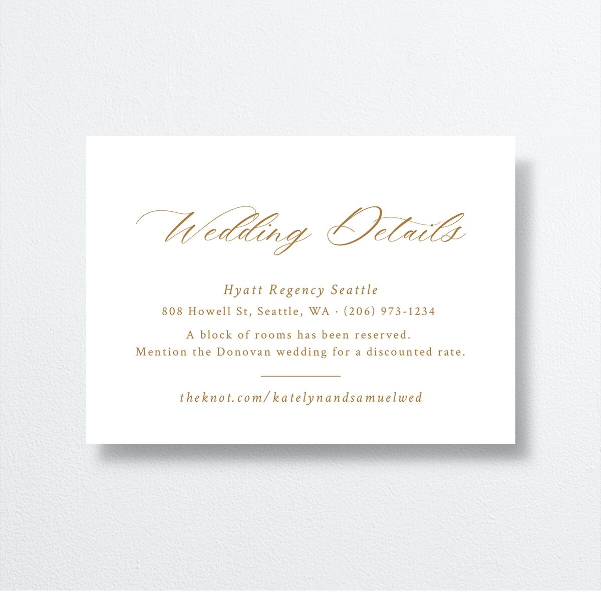 Monogram Wreath Wedding Enclosure Cards front