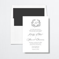 Monogram Wreath Standard Envelope Liners Midnight Standard