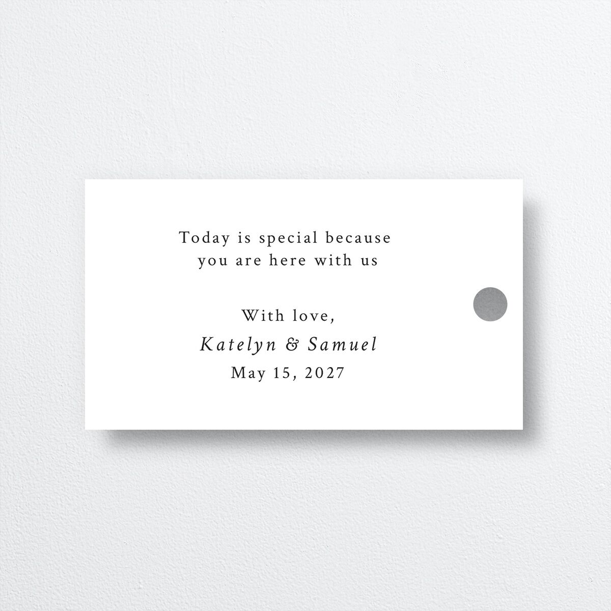 Monogram Wreath Favor Gift Tags back in black