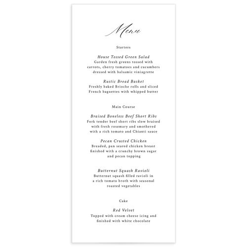 Monogram Wreath Menus - 