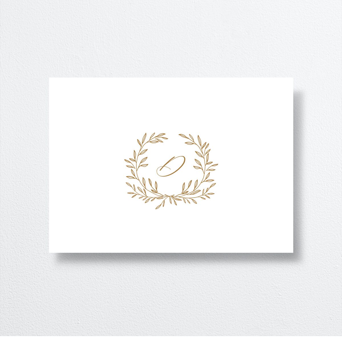 Monogram Wreath Wedding Response Cards back
