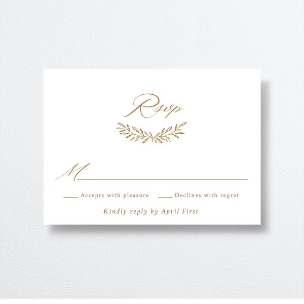 Monogram Wreath Wedding Response Cards front