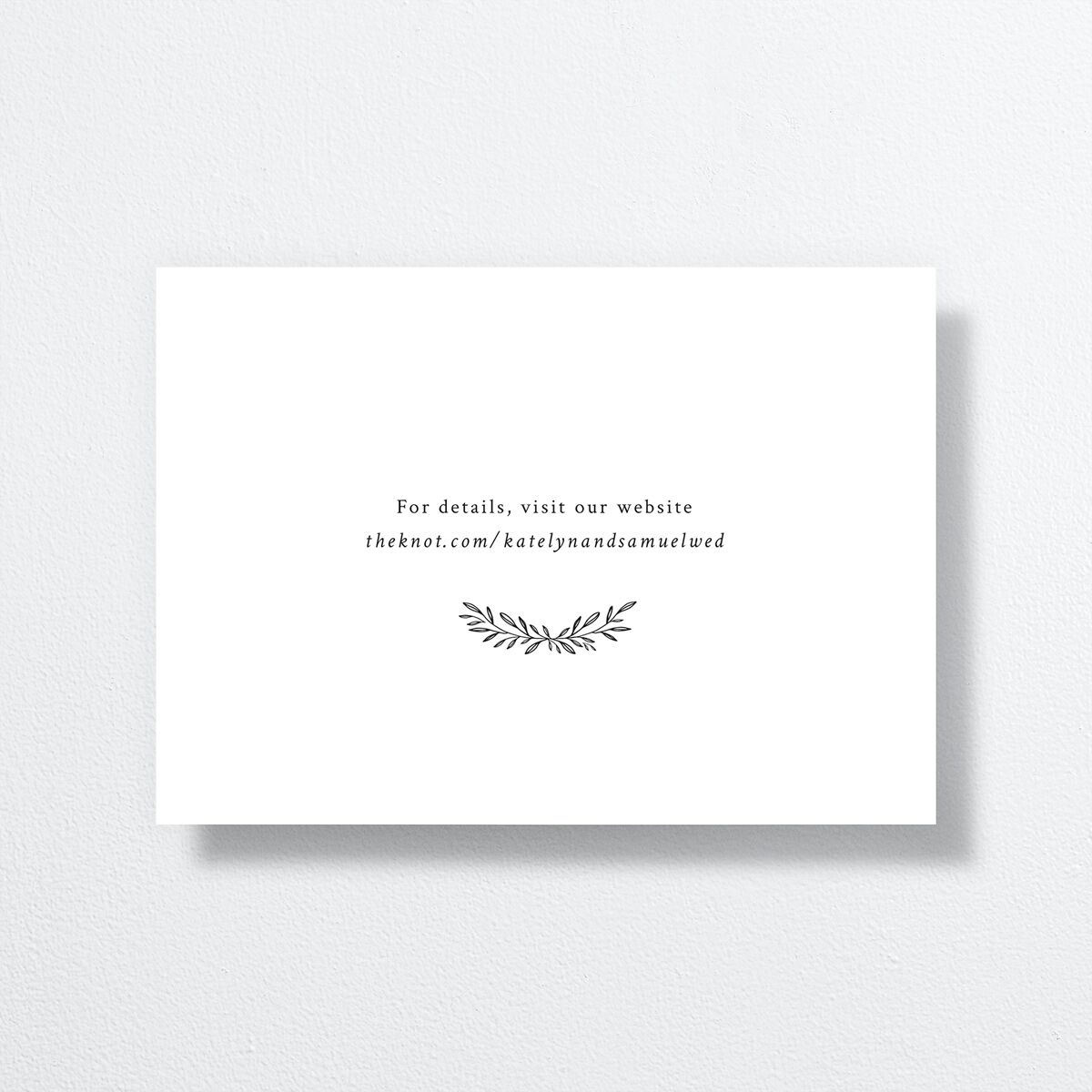 Monogram Wreath Save The Date Cards back