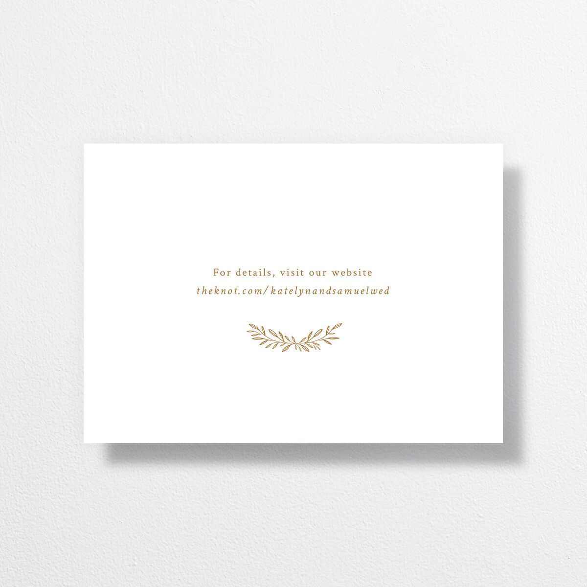 Monogram Wreath Save The Date Cards back in gold
