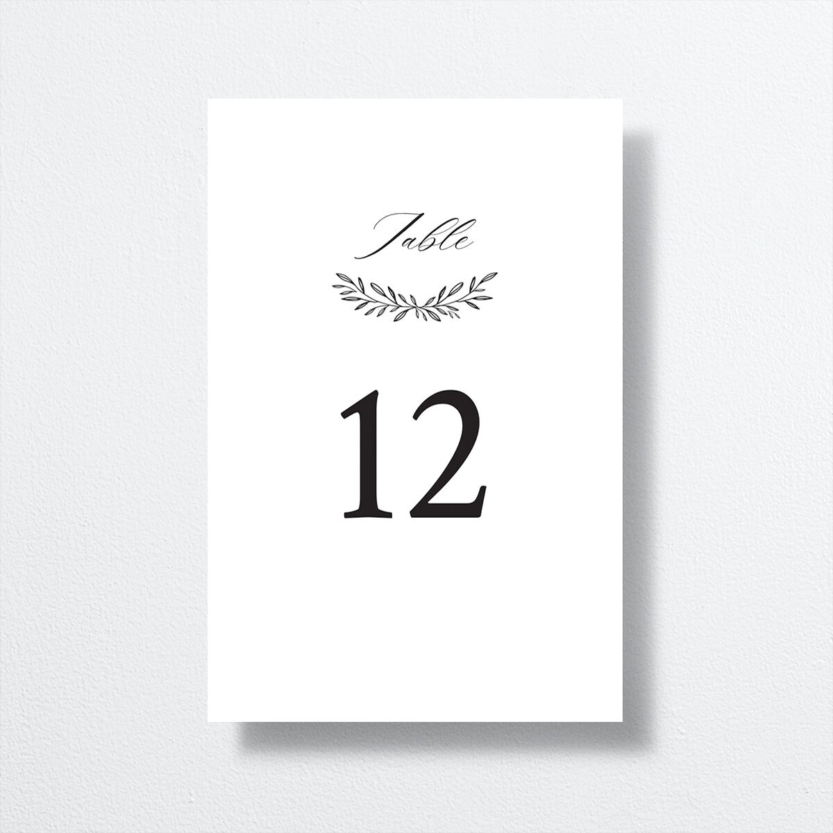 Monogram Wreath Table Numbers Midnight Signature