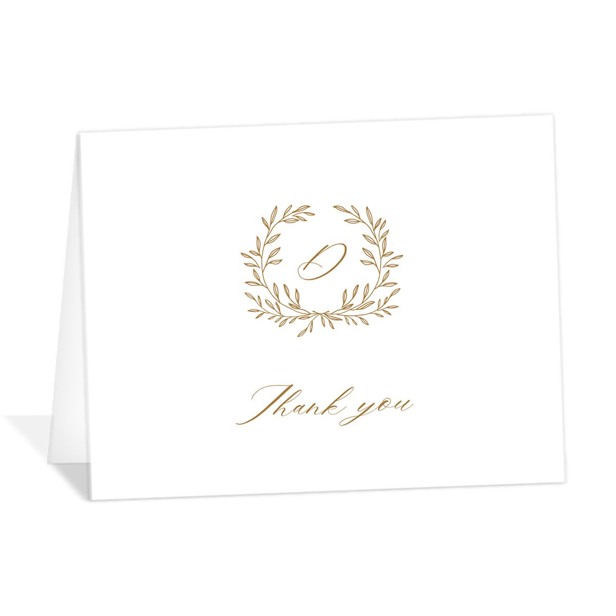 Monogram Wreath Thank You Cards