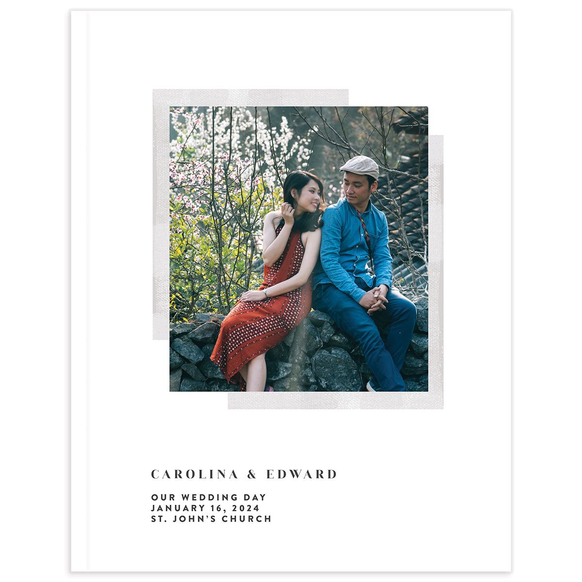 Minimal Accent Wedding Guest Book