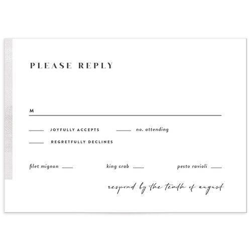 Minimal Accent Wedding Response Cards - 